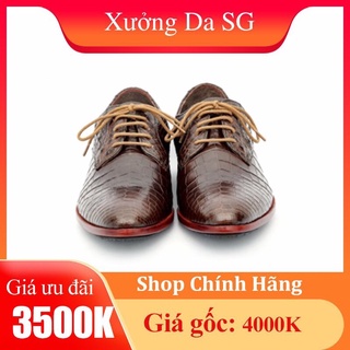 Giầy Tây Xỏ Dây Da Cá Sấu Cao Cấp