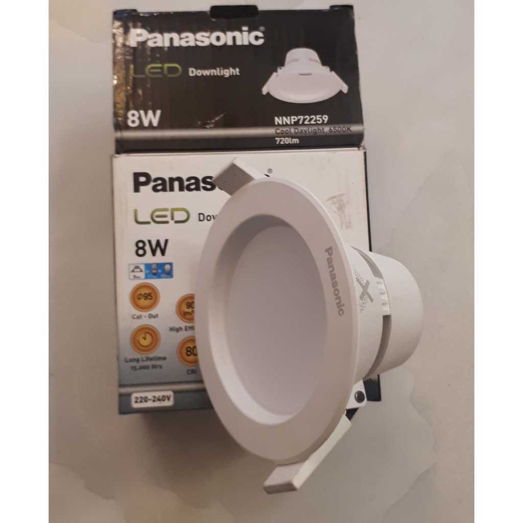 Đèn downlight  âm trần tròn 8W ánh sáng vàng 3000k NNP72249 Panasonic, ánh sáng trắng 6500K NNP72259 Panasonic