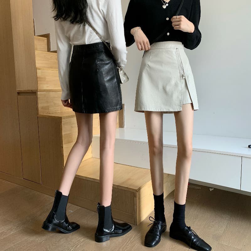 [ Hàng Có Sẵn ] Chân Váy Da Cao Cấp Có Quần Bên Trong hàng Quảng Châu | BigBuy360 - bigbuy360.vn