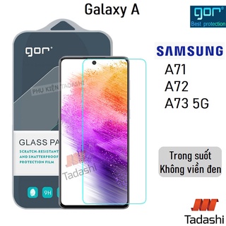 Kính Cường Lực Gor Samsung Galaxy A71/ Galaxy A72/ Galaxy A73 5G Trong Suốt, Không Viền Đen 9H/Vát 2.5D - Chính Hãng GOR