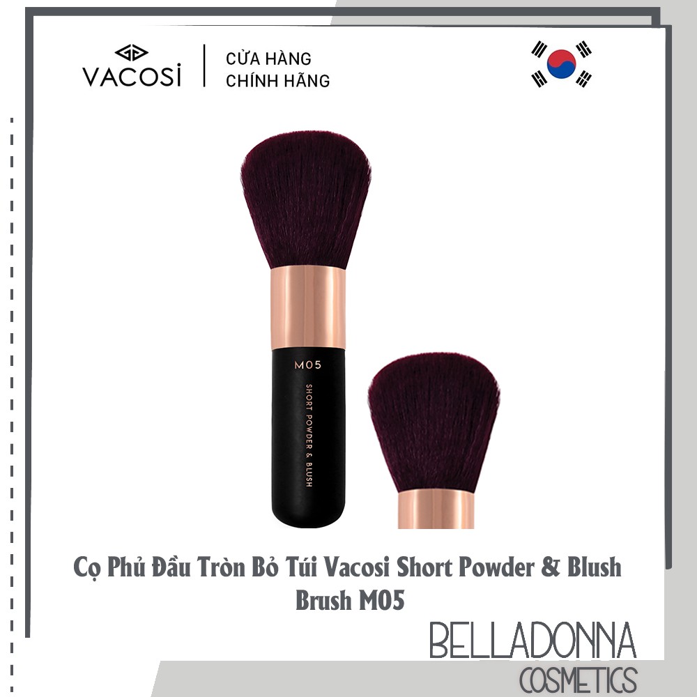 Cọ Phủ Đầu Tròn Bỏ Túi Vacosi Short Powder &amp; Blush Brush M05