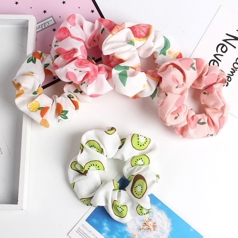 Dây buộc tóc, cột tóc scrunchies hoa quả dễ thương SC13