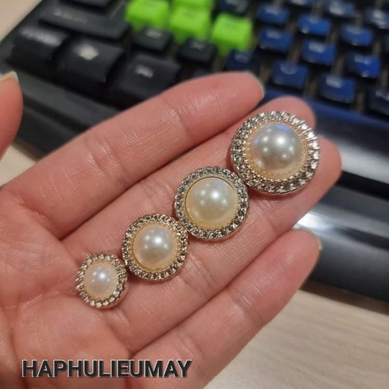 Cúc áo kiểu viền vàng mã LHCA 0001  gói 10 cúc