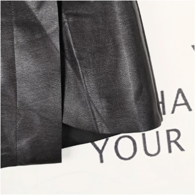 Váy da PU cạp cao nữ kiểu dáng Hàn Quốc xu hướng xuân Hè 2020 ( tặng kèm đai lưng sang chảnh ) | BigBuy360 - bigbuy360.vn