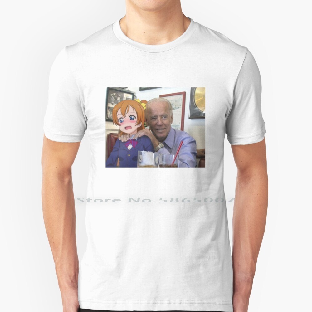 Joe Biden Với Anime Cô Gái Áo 100% Cotton Joe Biden Anime Cô Gái Dân Chủ Bầu Cử Sơ Bộ Tổng Thống Siz