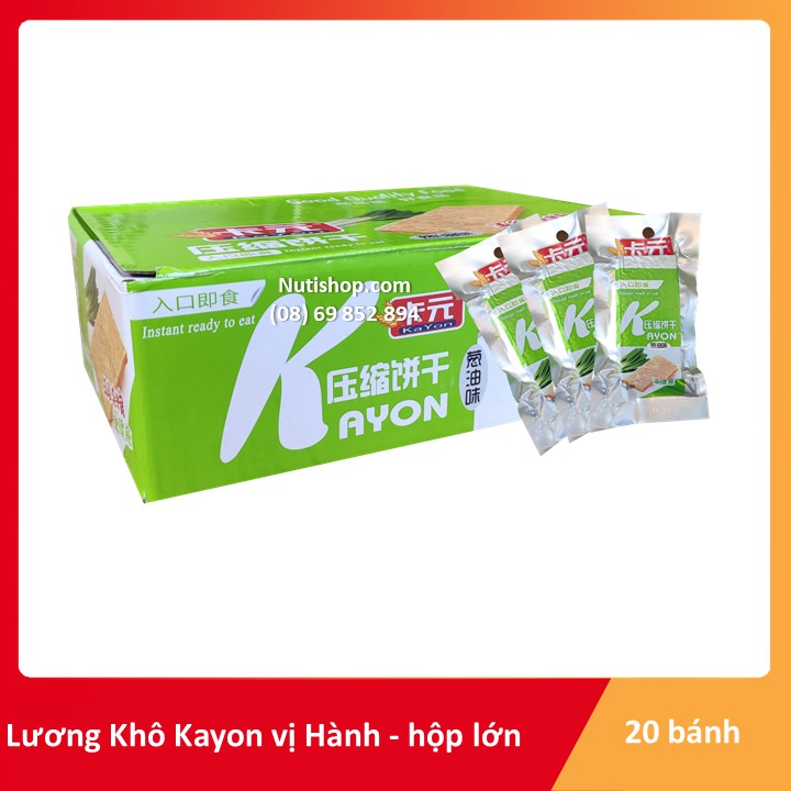 Lương khô Kayon vị Hành nguyên hộp 900g - 20 bánh