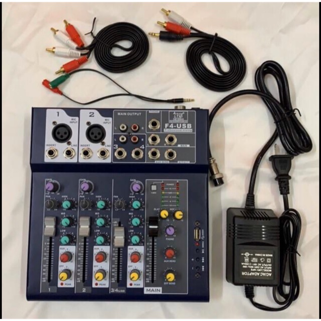 Mixer Sound Card Thu Âm Livestream Karaoke Yamaha F4 USB