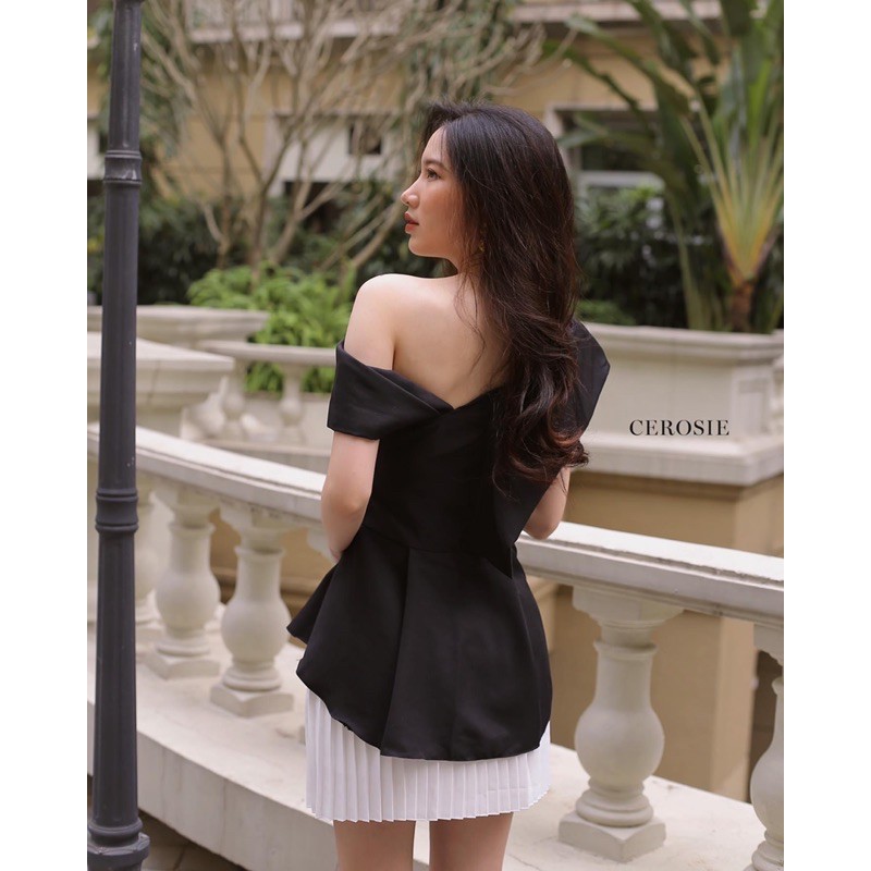 set váy lệch vai