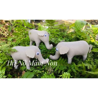 Con voi con vật vải nỉ đồ dùng mầm non