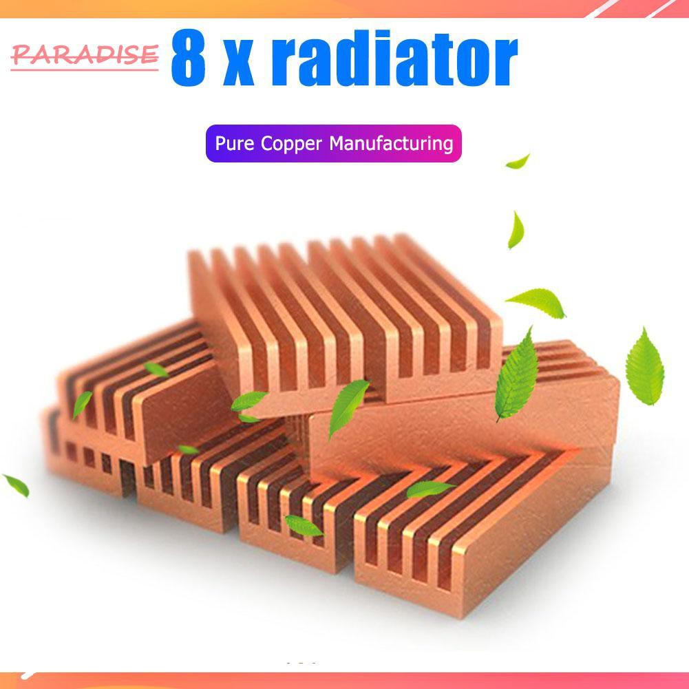 Bộ 8 Miếng Dán Làm Mát Bằng Đồng Tản Nhiệt Cho Laptop