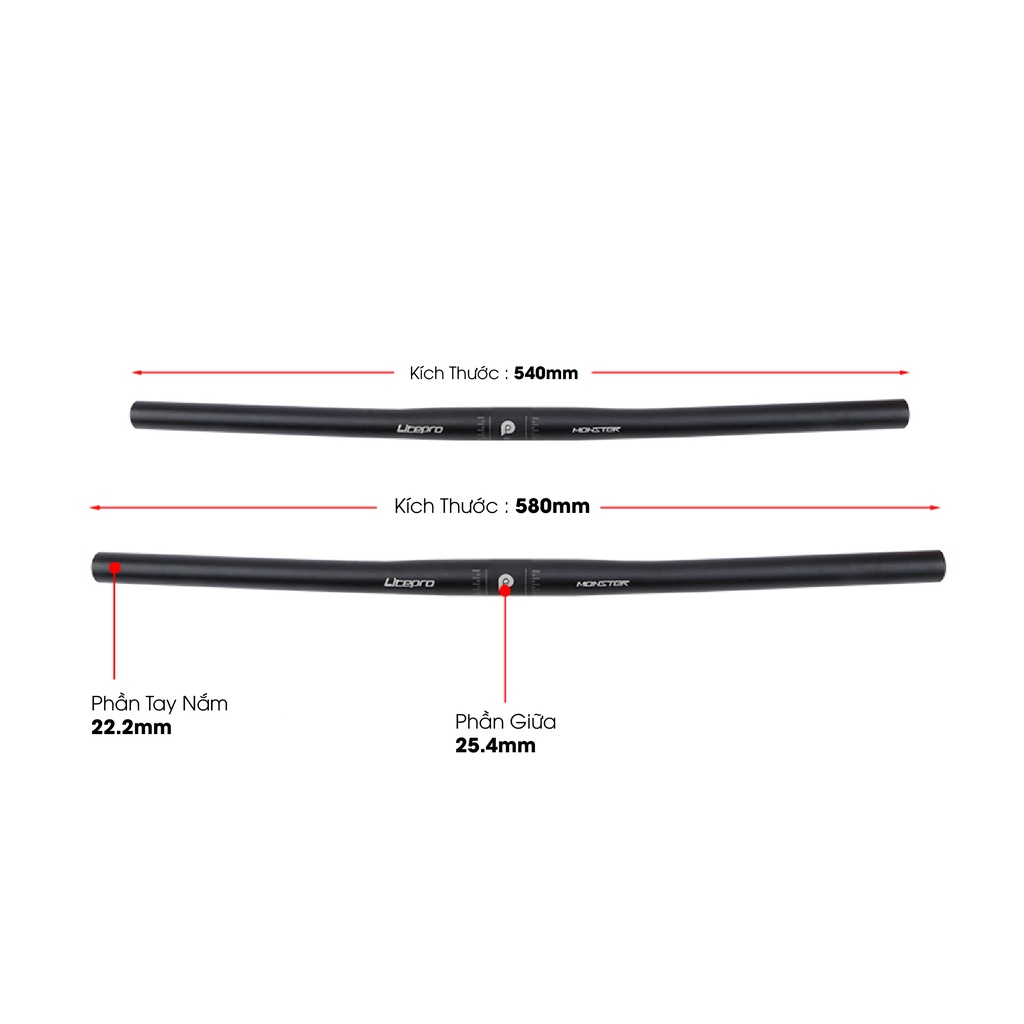 Ghi Đông Xe Đạp - Litepro Nhôm Chính Hãng