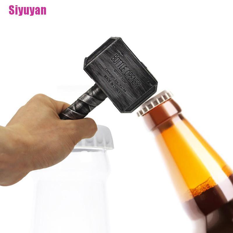 [Siyuyan] Silver Beer Bottle Openers Hammer Of Thor Shaped Beer Bottle Opener With Long