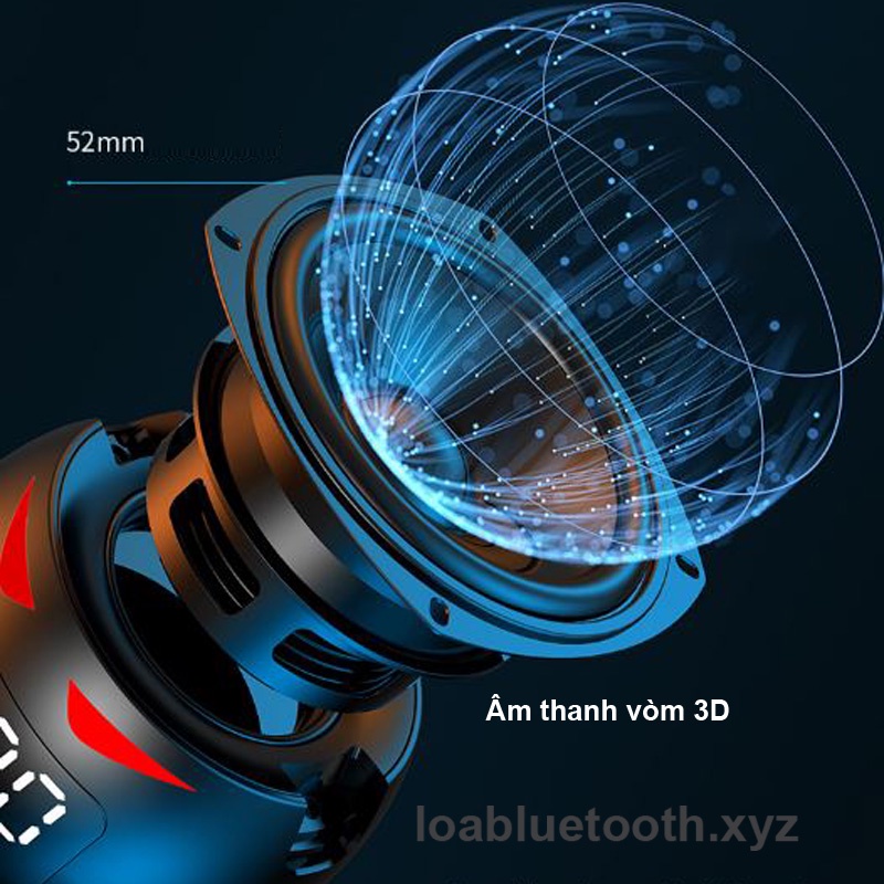 Loa bluetooth mini P8 chính hãng giá rẻ siêu trầm, âm thanh vòm 3D bass mạnh, pin 18 giờ, hàng nhập khẩu