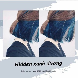 combo nhuộm xanh dương kèm oxi trợ nhuộm