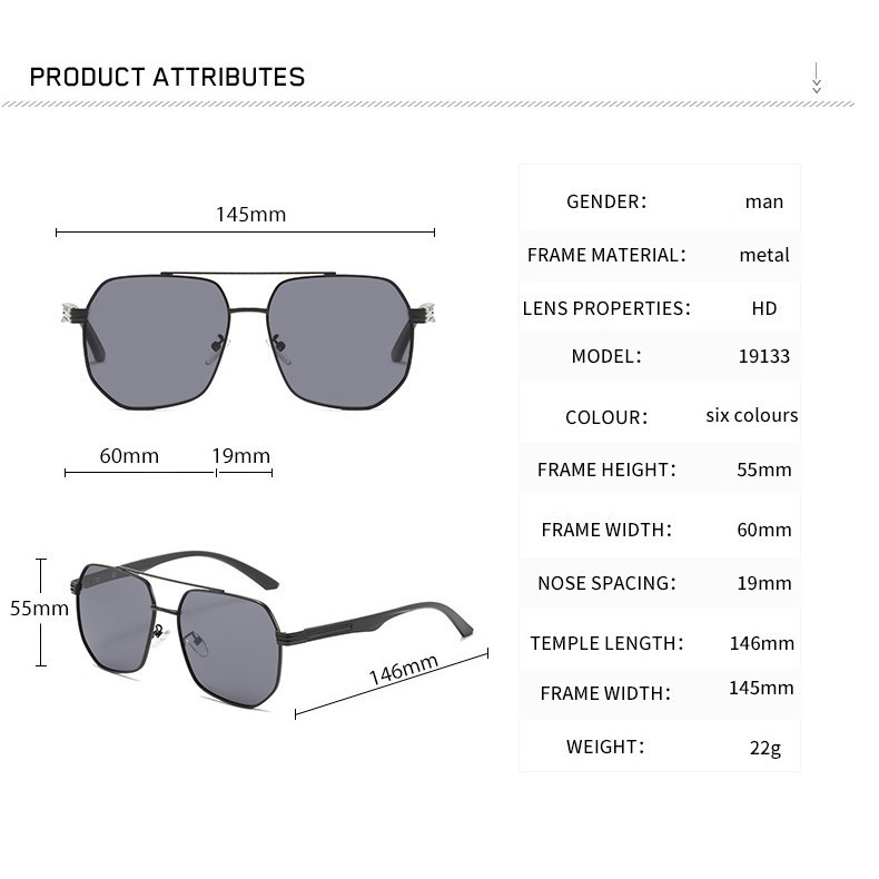 Kính Mát Phân Cực Gọng Kim Loại Thời Trang Cho Nam | BigBuy360 - bigbuy360.vn