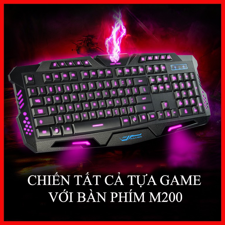 Bàn phím máy tính ❤️FREESHIP❤️ Bàn phím gaming dành cho các game thủ - Bàn phím led - bàn phím có dây cao cấp M-200 | WebRaoVat - webraovat.net.vn