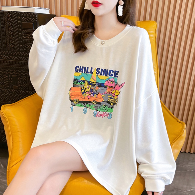 NRVP Áo Hoodie Nữ Tay Dài Dáng Rộng Phong Cách Hàn Quốc Mới