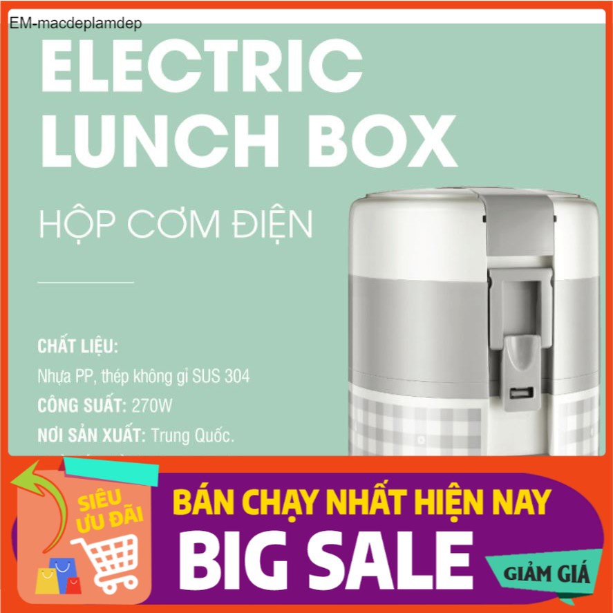 (1011) Hộp cơm điện hâm nóng Lock&amp;Lock EJR216 2L - Hàng Chính Hãng