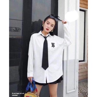 Áo sơmi tay dài logo ny kèm cà vạt - c /hàng sẵn sll
