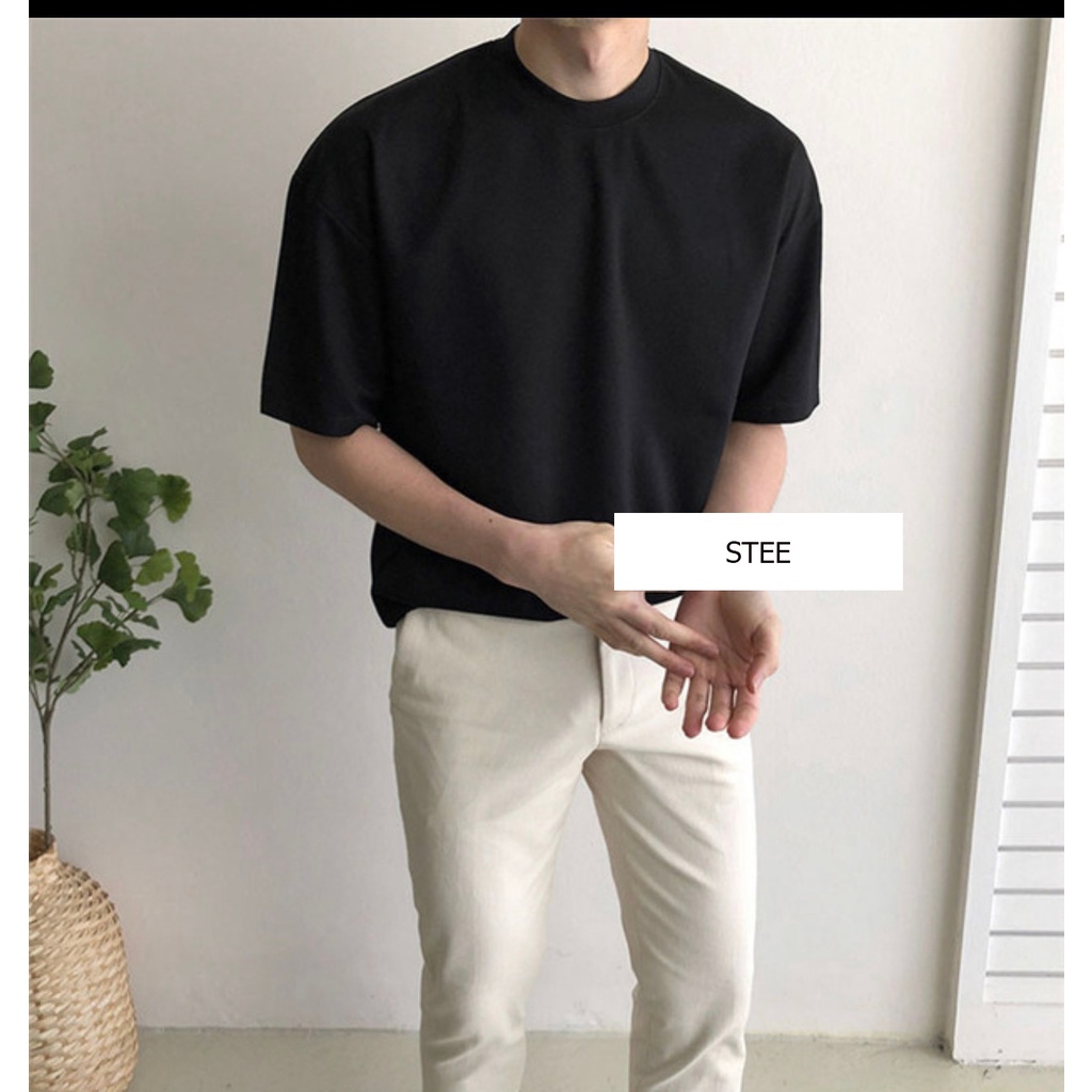 Áo thun Stee Basic Xanh CYAN CVC - Giá sỉ Unisex