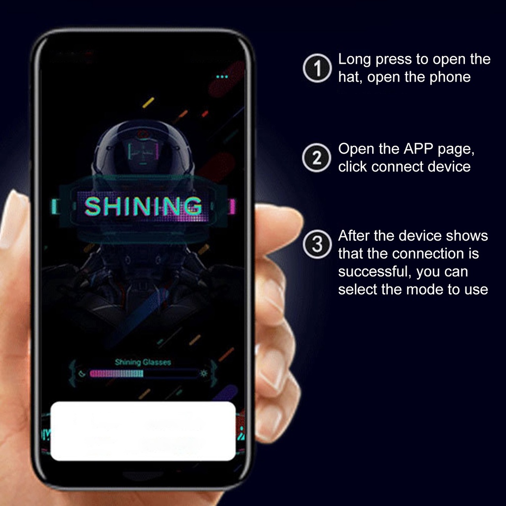 Nón Trang Trí Tiệc Halloween Kết Nối Bluetooth Có Đèn LED Sáng Tạo