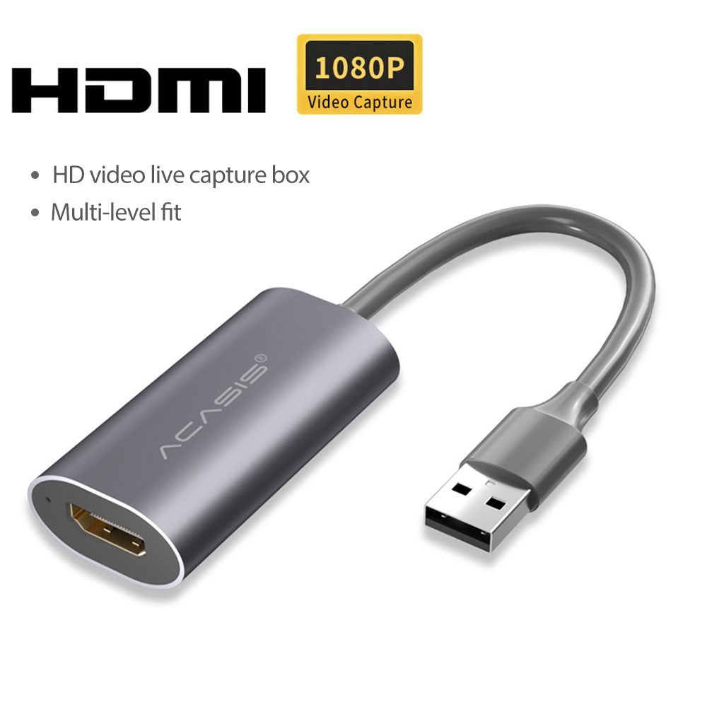 pwatch USB 2.0 HDMI Game Capture Card 1080P placa de video Reliable streaming Adapter For Live Broadcasts Video Recording pwatch