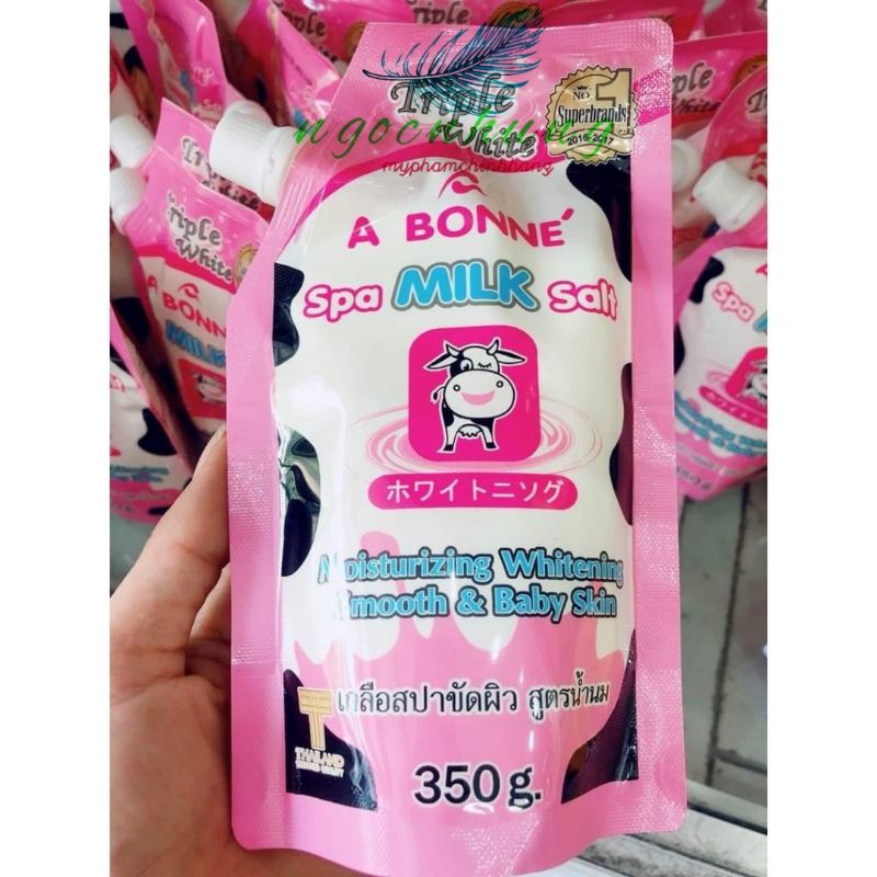 Muối tắm Bò thái lan ABonne Spa Milk 350g tẩy da chết