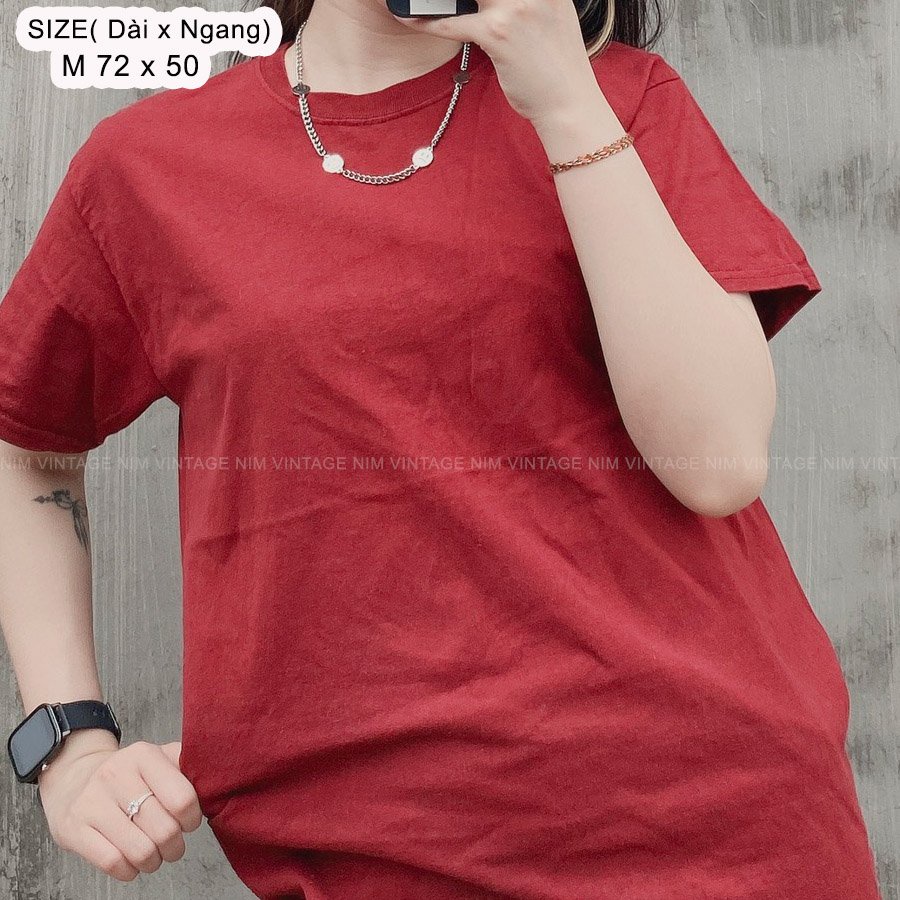 Áo Thun Mỹ Loại 1 ĐỘ MỚI 95%- Thun Trơn Unisex Nam Nữ đều mặc được