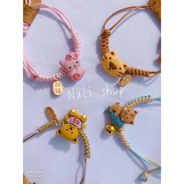 VÒNG TAY TÌNH BẠN DÂY SẮC MÀU HÌNH THÚ DỄ THƯƠNG, vòng đôi/ nhóm