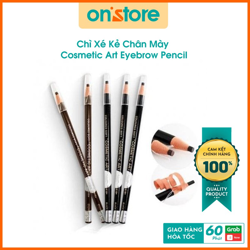 Chì Xé Kẻ Chân Mày Cosmetic Art Eyebrow Pencil Màu Nâu Sáng 2 Tem 1818 No.2, Chì Kẻ Mày Màu Nâu Sáng, Chì Kẻ, Giá Rẻ