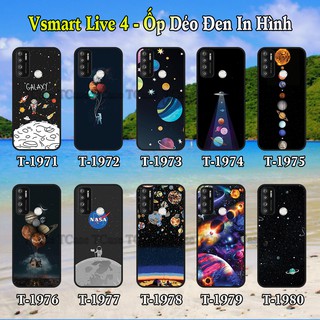 Ốp Lưng Vsmart Live 4 dẻo đen in hình Không Gian Vũ Trụ