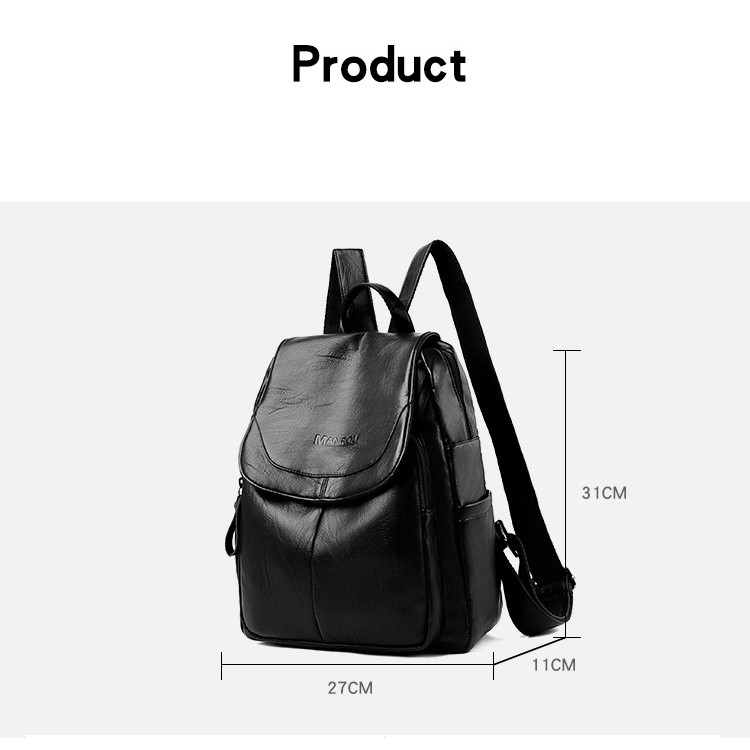 Balo Da Mềm Cỡ Lớn Dễ Phối Đồ Thời Trang Hàn Quốc Cho Nữ