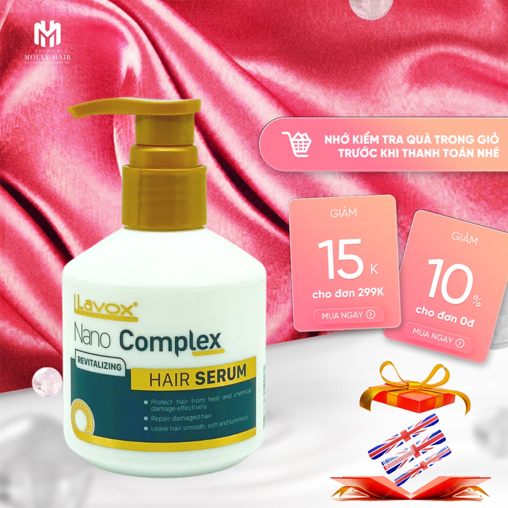 Serum hồi sinh bảo vệ tóc toàn diện trong quá trình uốn duỗi MollyHair thương hiệu Nanocomplex 200ml