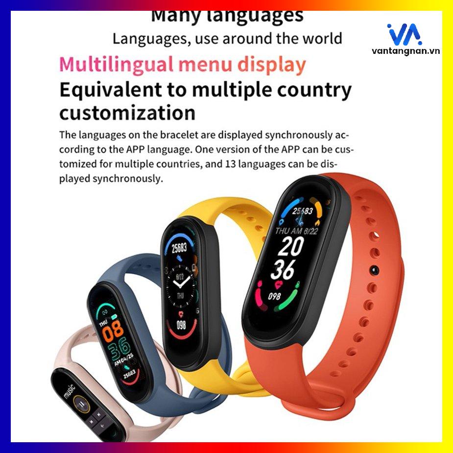 Đồng hồ vòng tay thể thao thông minh M6, Chống nước IP67, theo dõi sức khỏe, đo quãng đường, bước chân xiaomi