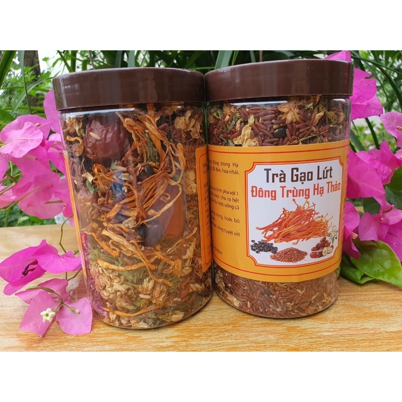 Đông trùng hạ thảo, gạo lứt hộp 500g