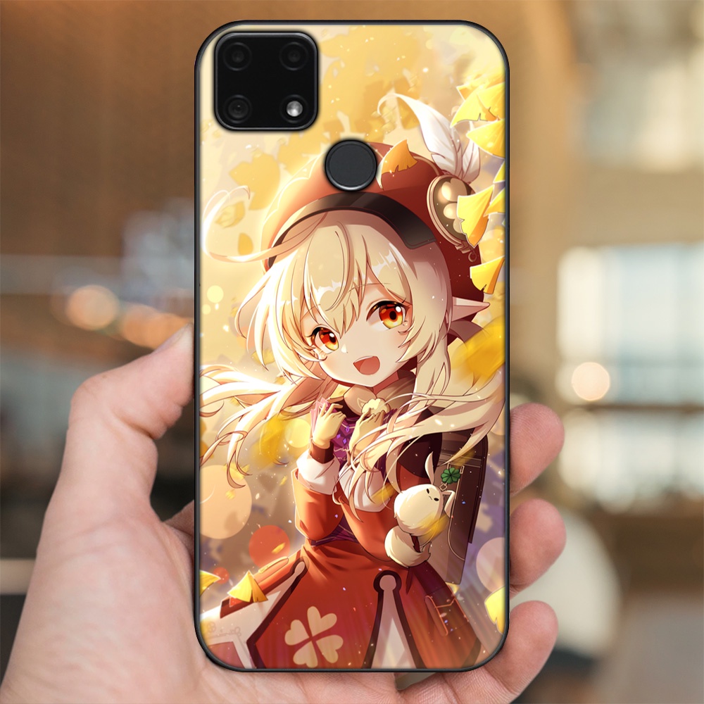 Ốp lưng Realme C25 viền đen in hình Klee Genshin Impact