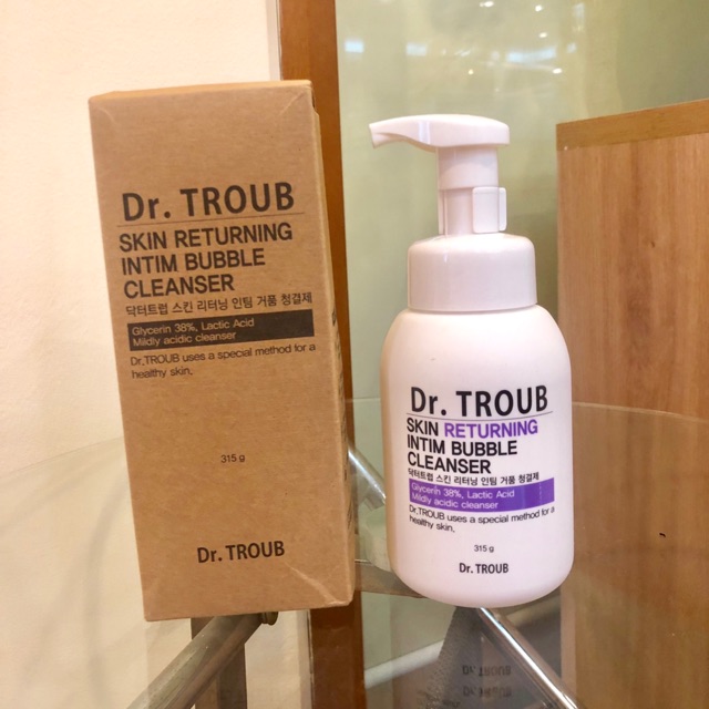 Sữa rửa mặt cho da nhạy cảm mụn dr troub skin returning intim bubble cleanser