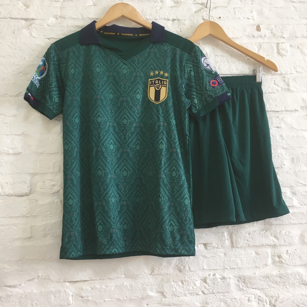 Bộ quần áo bóng đá tuyển Ý xanh rêu 2020