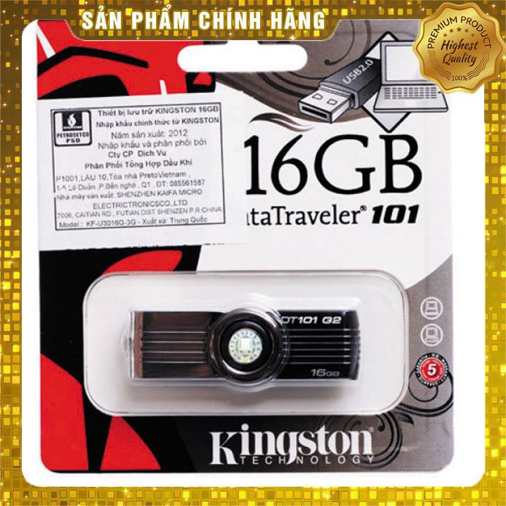 USB 16G KINGTON CHÍNH HÃNG FPT – BẢO HÀNH 24 THÁNG