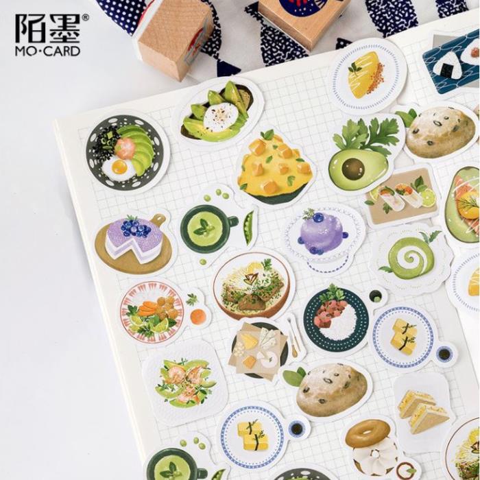 Bộ 46 Sticker Món Ăn Hàn Quốc Ngon Miệng E65