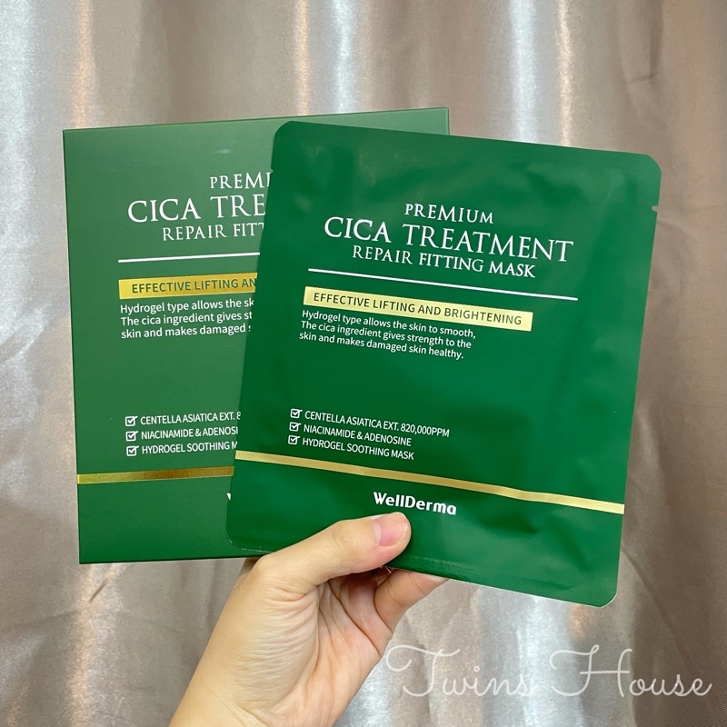 Mặt Nạ Thạch Wellderma Dành Cho Da Mụn Premium Cica Treatment repair fitting Mask