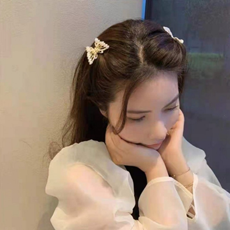 Kẹp tóc hình bướm bằng hợp kim màu sắc thanh lịch cho nữ