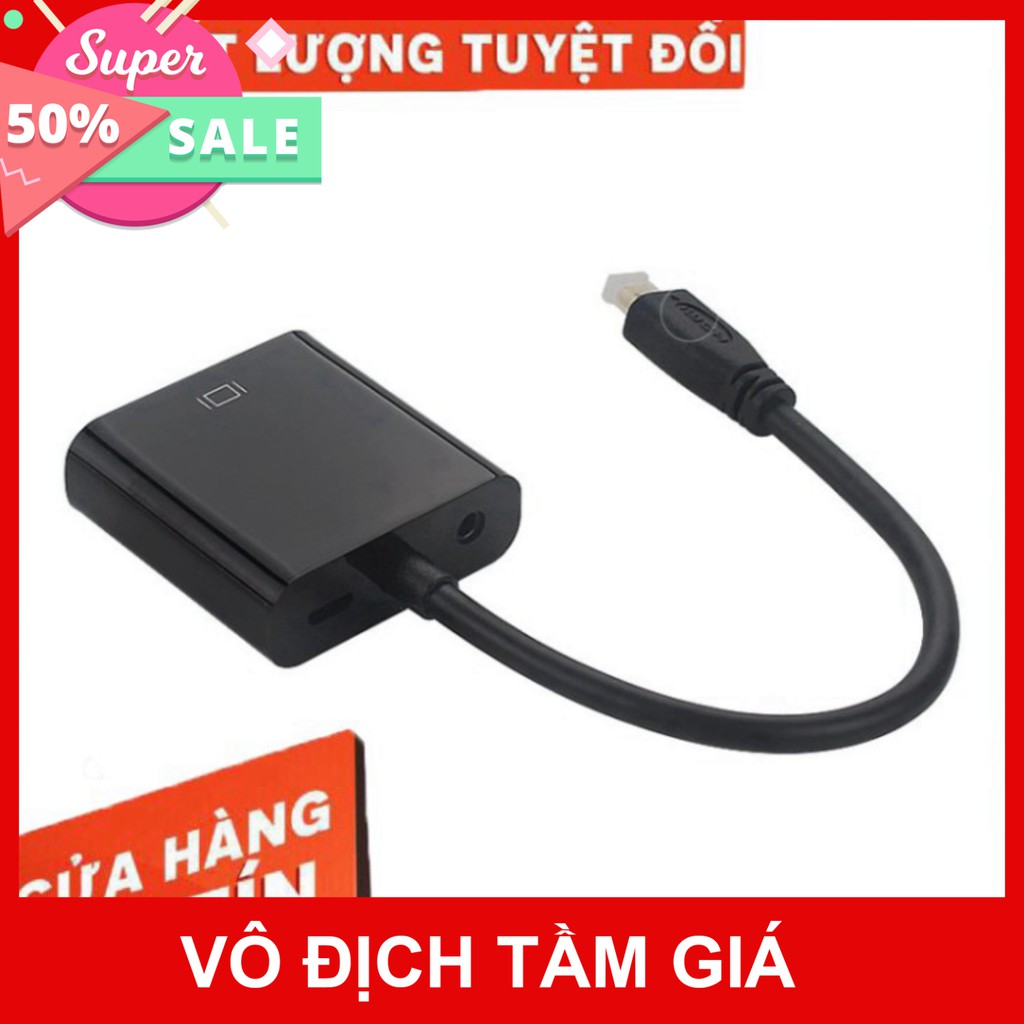 🆘🆘 Cáp Micro HDMi To VGA + Audio - Cáp Chuyển Micro HDMI Sang VGA ( Màu Ngẫu Nhiên ) 🆘🆘