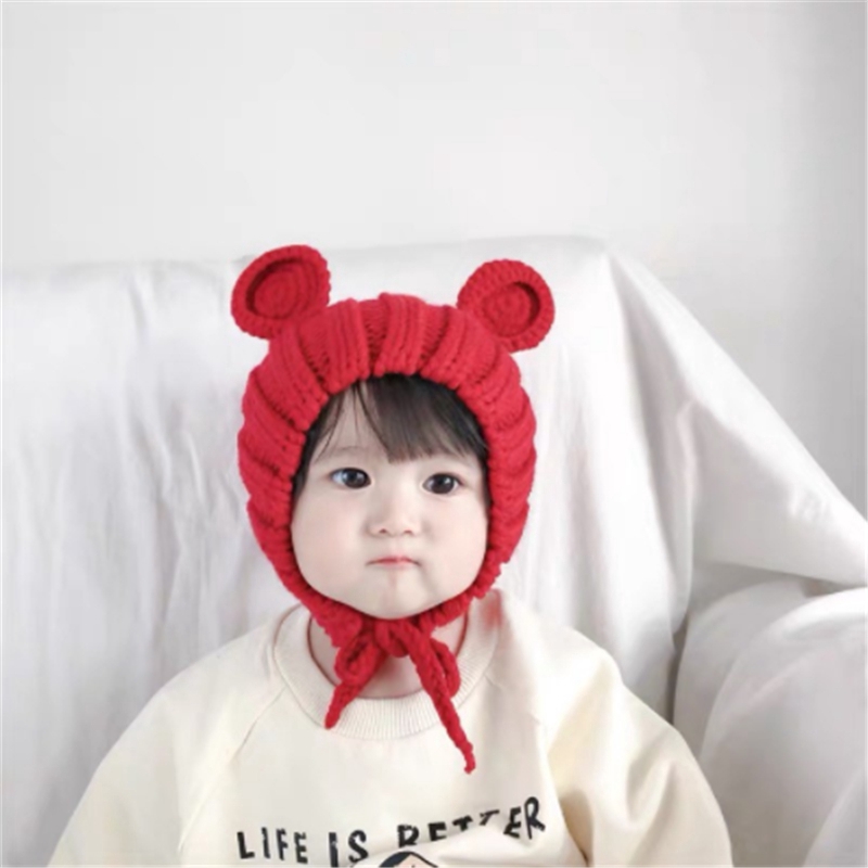 Mũ len bịt tai cho trẻ em thời trang thu đông phiên bản Hàn Quốc