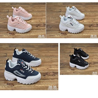 *Ready Stock* Fila Disruptor Two Baby Shoes Giày chạy bộ trẻ em Casual Running Shoes