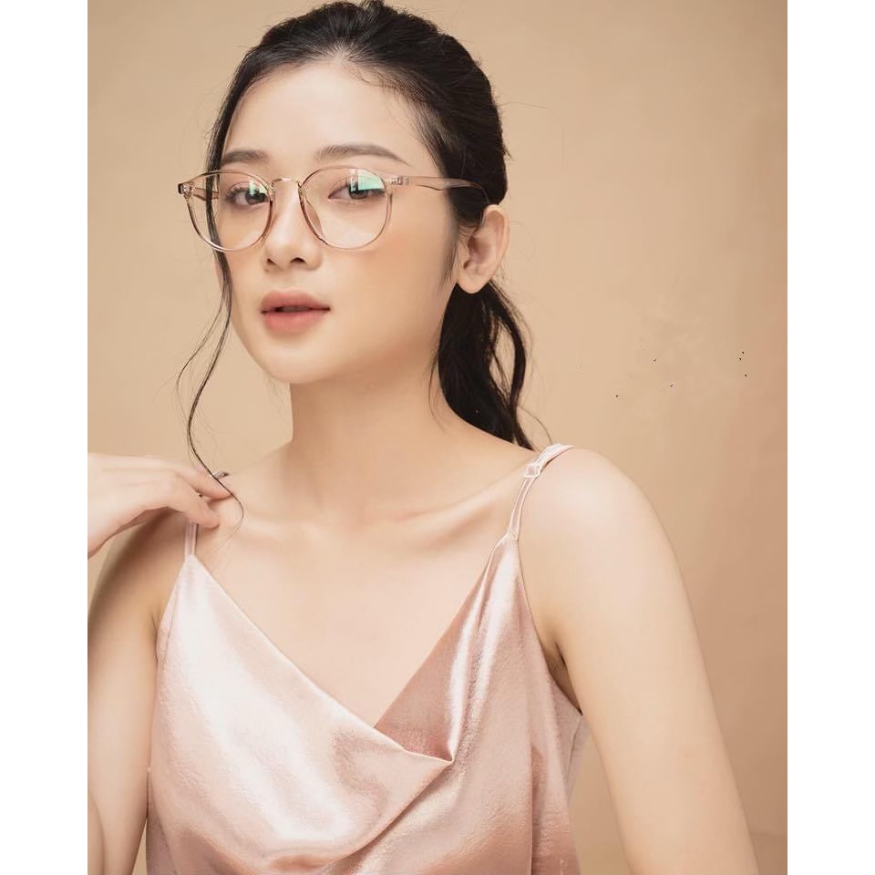 Kính mát nữ gọng kính cận siêu dẻo Hàn Quốc chống ánh sáng xanh màu hồng tôn da cực xinh - 209 HỒNG
