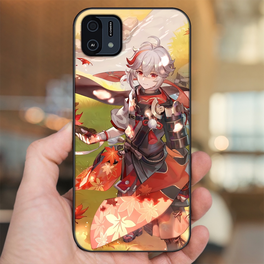 Ốp lưng Oppo A16K viền đen in hình Kazuha Genshin Impact