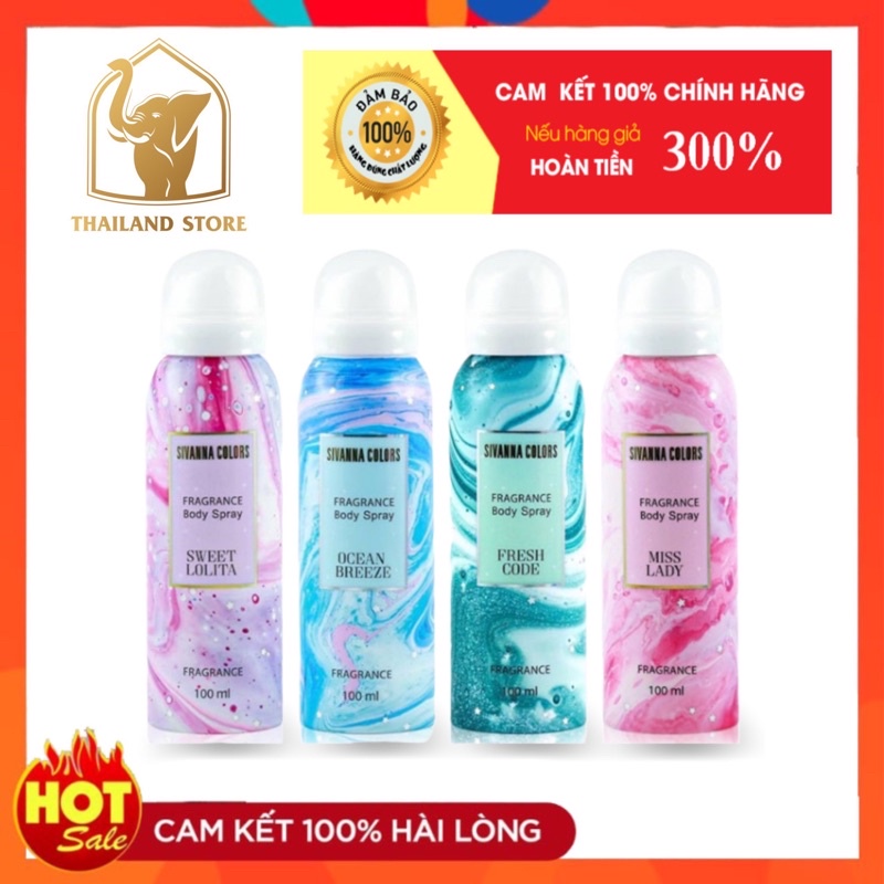 [CHÍNH HÃNG]Xịt thơm body sivana THÁI LAN 100ml