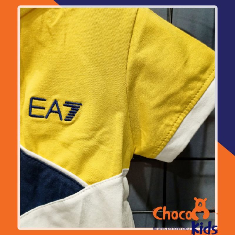 ÁO THUN BÉ TRAI MÀU VÀNG SIZE ĐẠI CÓ CỔ TRỤ ÁO POLO CAO CẤP