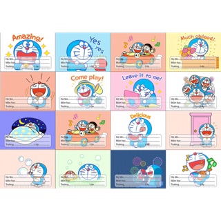 Nhãn vở Doreamon 16 cái có đề can bóc dán